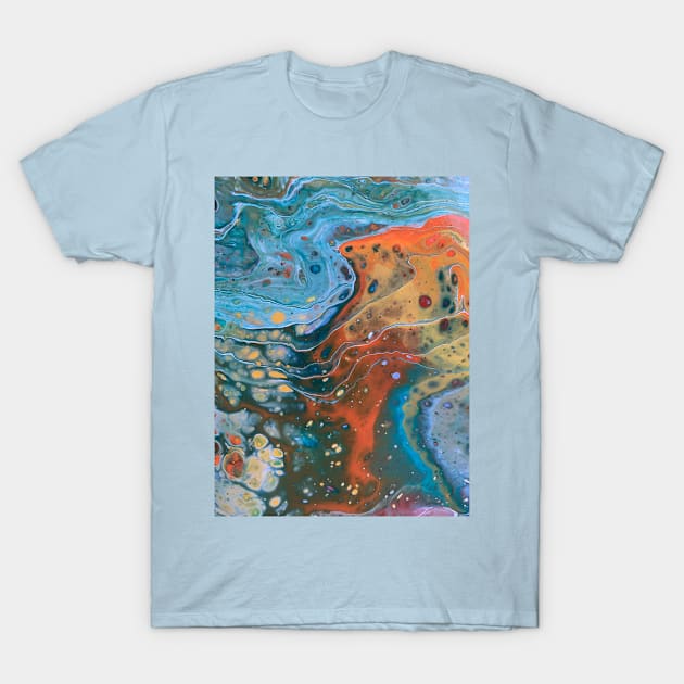 pouring abstract painting T-Shirt by baksuart